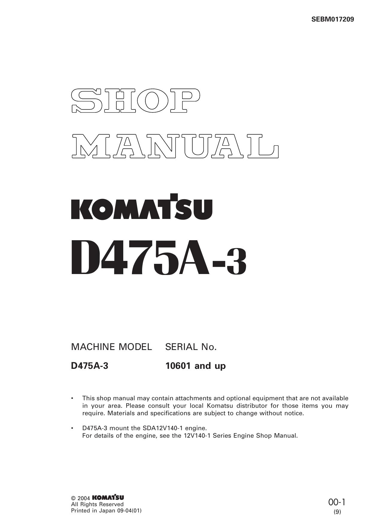 D475A-3 Shop Manual